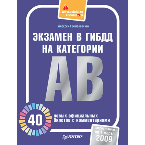 Экзамен в ГИБДД на категории А, В. 40 новых официальных билетов с комментариями