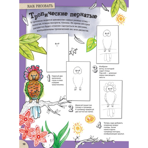 Удивительные животные со всего света! Более 100 обитателей Земли в разных стилях. Давай рисовать!