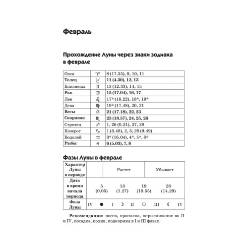 Лунный дачный календарь на 2019 год