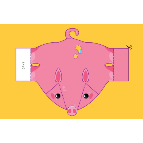 Объёмная хрюшка и зверюшки своими руками. Набор для творчества c наклейками