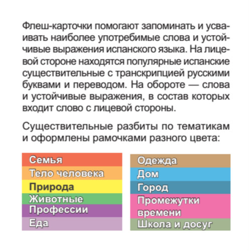 500 самых нужных испанских слов и фраз. Флеш-карточки