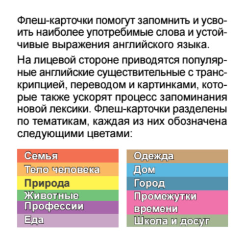 500 самых нужных английских слов и фраз. Флеш-карточки (без русской транскрипции)