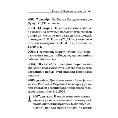 Краткий справочник исторических дат