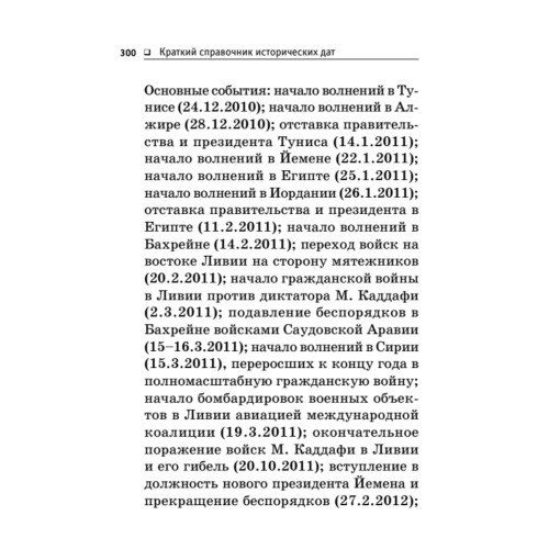Краткий справочник исторических дат
