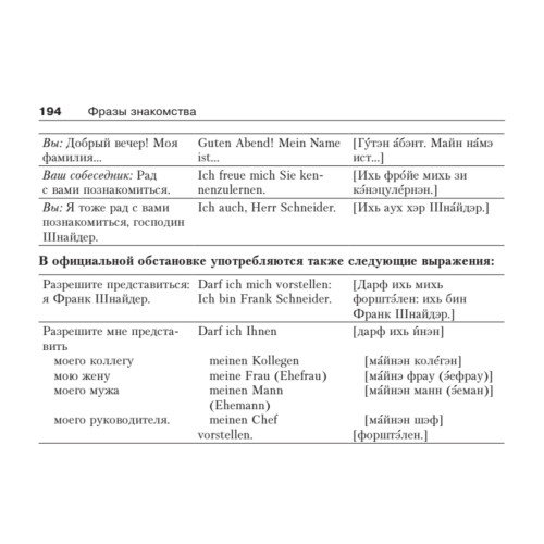 Русско-немецкий разговорник для путешественников