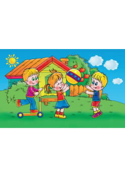 Игры дома, в беседке, на даче. Книга+14 карточек 6+