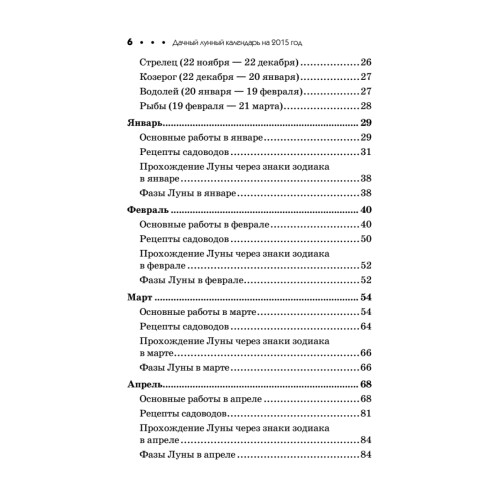 Дачный лунный календарь на 2015 год