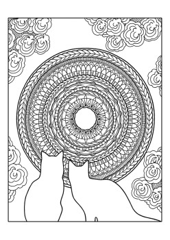 Раскраска-зендудл. Кототерапия