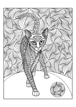 Раскраска-зендудл. Кототерапия