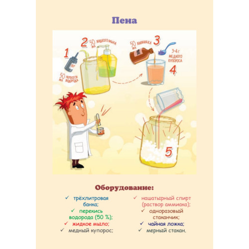 Увлекательные опыты с водой, воздухом и химическими веществами. 25 развивающих карточек