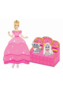 Принцессы. Вырезаем и складываем из бумаги. Модные наряды и интерьер  4+